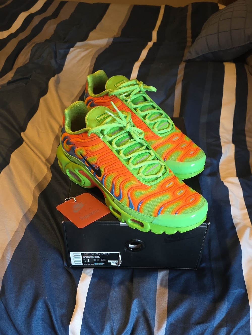 Nike Kids Neon Green & Orange Athletic Sneakers